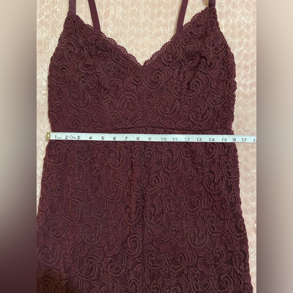 Torrid Midi Lace High-Low dress Burgundy Women’s Plus Size 0 ( Regular 12) - Picture 9 of 13